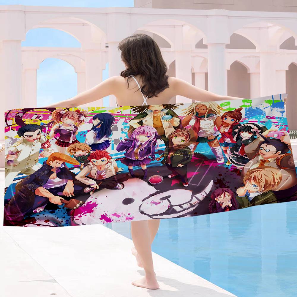 Classic Anime Danganronpa Movie Beach Colorful Bath for Girl Microfiber Quick Dry Sand Free Beach Yoga Spa Gym Pool