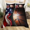 Basketball Duvet Cover Set King Queen Ball Sport Theme Bedding Set Boys Teens Basketball Fan Room Polyester Quilt Cover