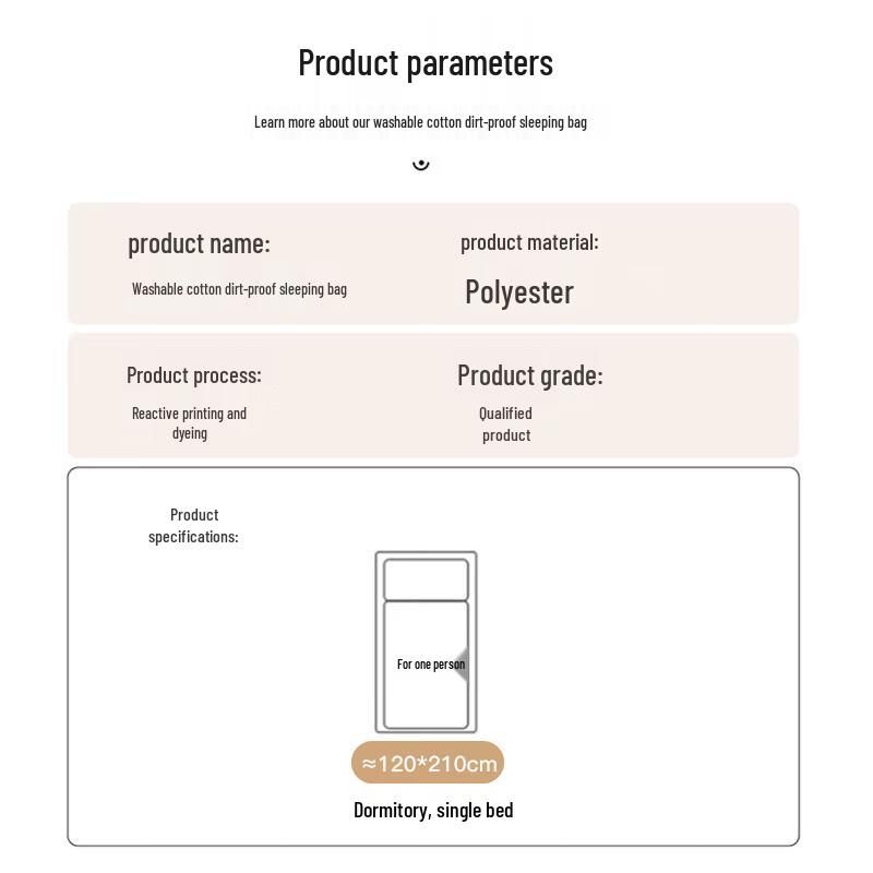 JAJALIN Travel Hygienic Sleeping Bag Liner