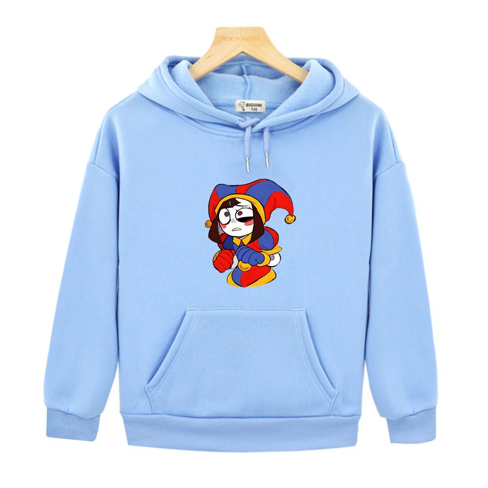 Pomni The Amazing Digital Circus Y2k Sudadera Sweatshirts Cartoon Tv Show Clothes for Women Fleece Winter Long Sleeve Kawaii Tops
