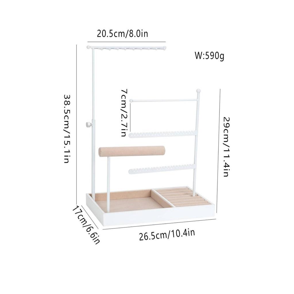 Jewelry Organizer Divided Desktop Elegant for Bedroom