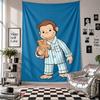 Wall TapestryCurious George Art Hanging Cloth Decorative Background Cover for Room Decoration