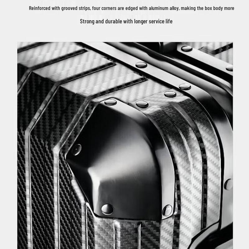 Ruidemu Woven Texture Aluminum-Magnesium Alloy Luggage