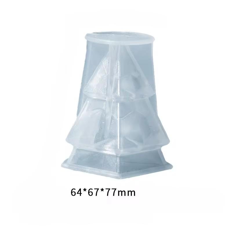 Christmas Tree Silicone Candle Mold Xmas Ornament Snowman Craft Molds DIY Soap Resin Plaster Making Home Holiday Decor Art Gifts