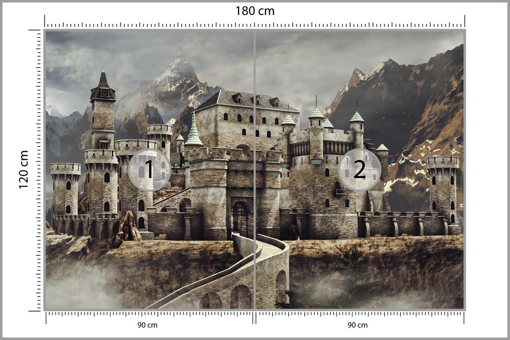 Photomural Medieval Fantasy Castle Self-Adhesive Mural 180x120