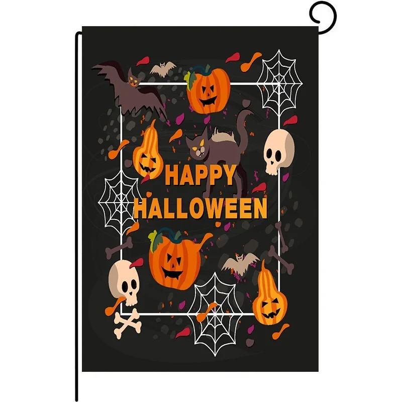 Christmas Halloween Thanksgiving Garden Flag Welcome Party Festival Home Hanging Banners Decor 47X32cm
