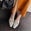 Baotou Cool Slippers Spring And Summer Triangular Buckle Hollow Thick Heel Wrinkled M Ü Ller Shoes For Women