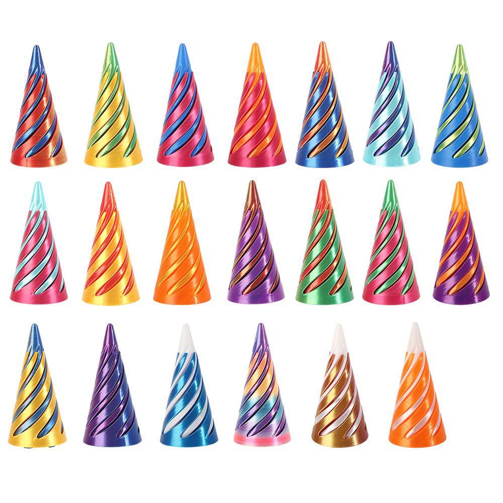

Two-Color Vortex 3D Spinning Top Toy: Educational and Stress-Relief Fingertip Ornament with Spiral Design Color Random - Contact for Specific Color