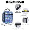 The Pattern Of Bees Picking Flowers Insulated Lunch Bag for Women Kids Portable Food Boxes Thermal Lunch Box Tote