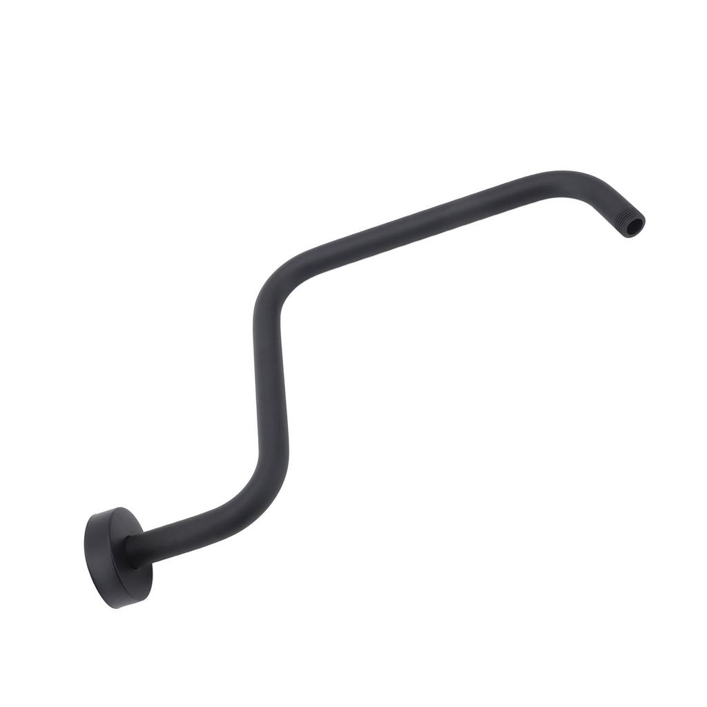 Shower Arm Stainless Steel Shower Arm with Flange S Shape Shower Head Riser Pipe In Wall Installation Shower Head Extension Arm for Bathroom