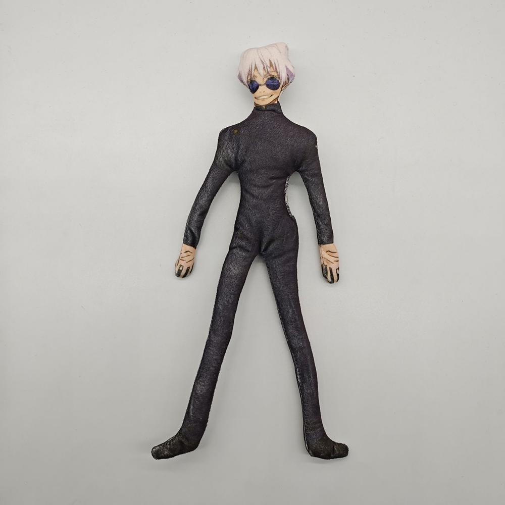 Anime Jujutsu Gojo Satoru Itadori Yuji Cosplay Sleutelhanger Pluche Katoenen Pop Slank Draaibare Vorm Kamer Abstracte Decoratie 38cm gray