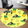 1pc Pineapple Orca Office Round Area Rug,  Mat Suitable ForOffice, Under Office Chairs Bedroom Living Room Home Decor, Room Deco