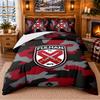 Printed 3Pcs Bedding Set Fulham Football Pattern Bed Sheet Pillowcase For Bedroom Decor