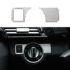 For Benz G-Class Silver Aluminum Cover Trim Car Headlight Switch Control 04-2018