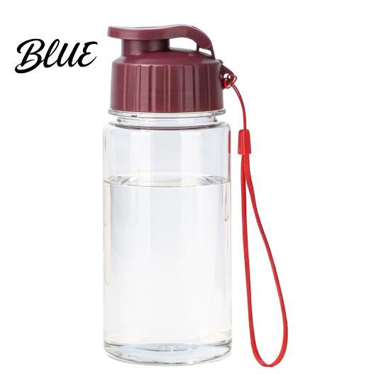 Leak-proof Water Bottle Sports Bottle with Flip Lid And Lanyard Portable PET Office Daily Jug Cup Lightweight Fitness Jug for Gym School Students