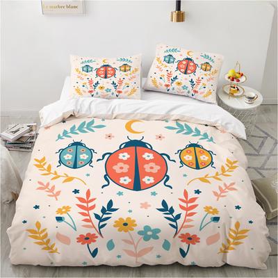 Home Textile 3D Printed Pattern Single Double Queen Quilt Cover Pillowcase Three-piece Bedding Set