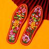 Summer Cotton Embroidered Insoles for Men and Women - Thick, Sweat-Absorbing, Wedding Celebration Design