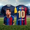 Speciální edice Messi Léto 3D tisknutelné Rodinné oblečení Fotbalový dres Tričko Je vhodné pro každodenní nošení i ven