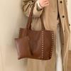 High-End Versatile Rivet Large Capacity Shoulder & Tote Bag