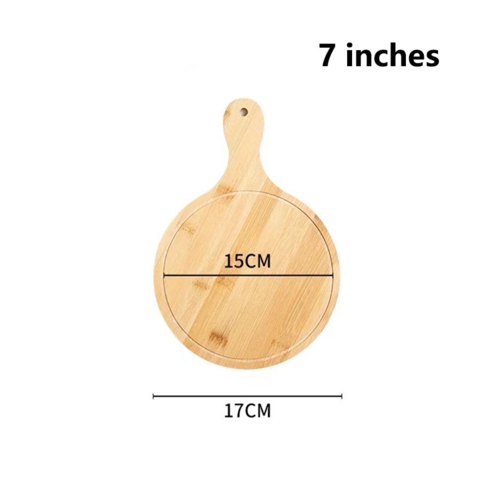 1Pcs Stone Cutting Bamboo Pizza Tray Platter Baking Tray New Wooden Pizza Board  Kitchen Tool