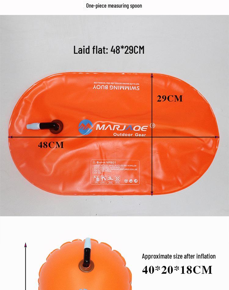 New Anti-Sink Swimming Float: Easy-Inflate Single Airbag with Large Valve for Maximum Buoyancy.