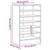 VidaXL Shoe Cabinet White 60x35x92 Cm Chipboard 808945