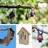 Wooden Bats House Bats Box Sturdy Quick Installation Weatherproof Decor Lightweight Wall Mounted for Park Backyard Garden