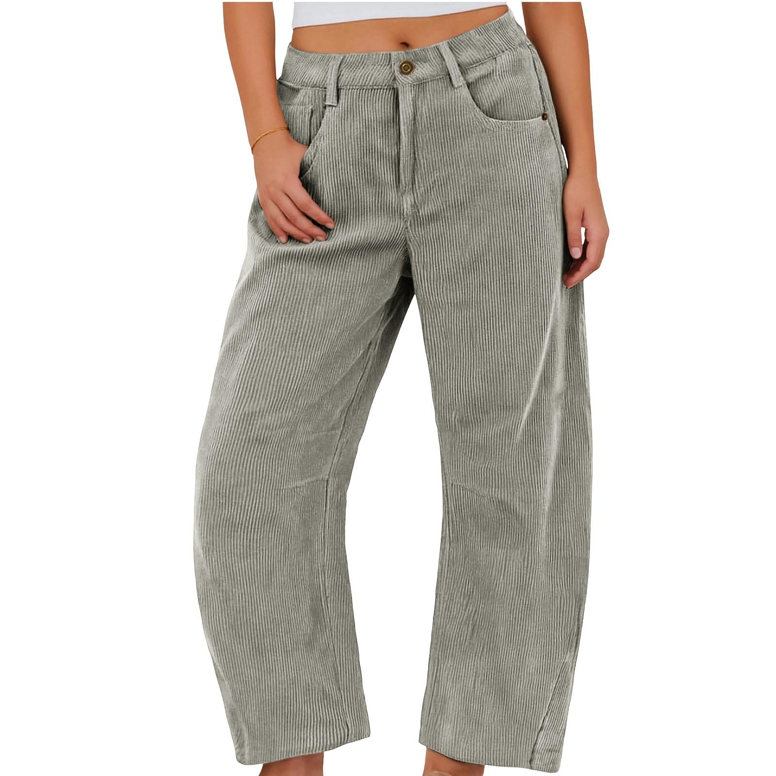 Women s Casual Fashion Comfortable High Waist Loose Straight Leg Pants XXL