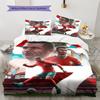 Soccer Star Player Portugal Team Collage Print 3‑Pieces Duvet Cover Set Sport Fan Bedding Bedroom Home Decor Without Pillow Core Comforter