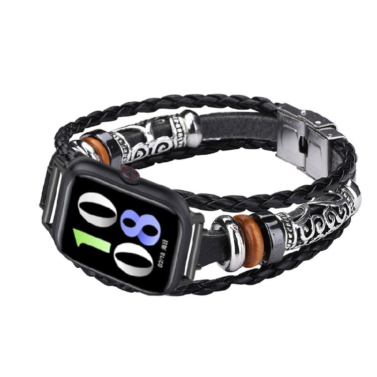Beaded Watch Band for Intelligent Watch National Style Watchband Smartwatch Bracelet Belt DIY Aesthetic Accessory
