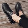 Fashion 2024 New Genuine Leather Handmade Men's Casual Shoes Size 38-48 Lightweight  Non-Slip Breathable Soft Sole Outdoor Walking Shoes