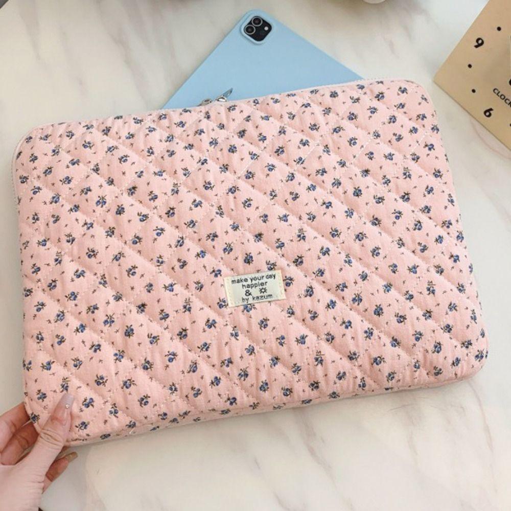 Puffy Tablet Sleeve Bag Embroidered Computer Storage Bag Portable Laptop Notebook Case  Work