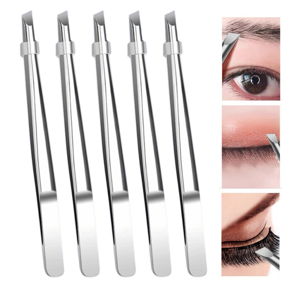 High Precision Facial Hair Tweezers Flat Slant Tip Multifunction Tweezers  Face Hair Removal