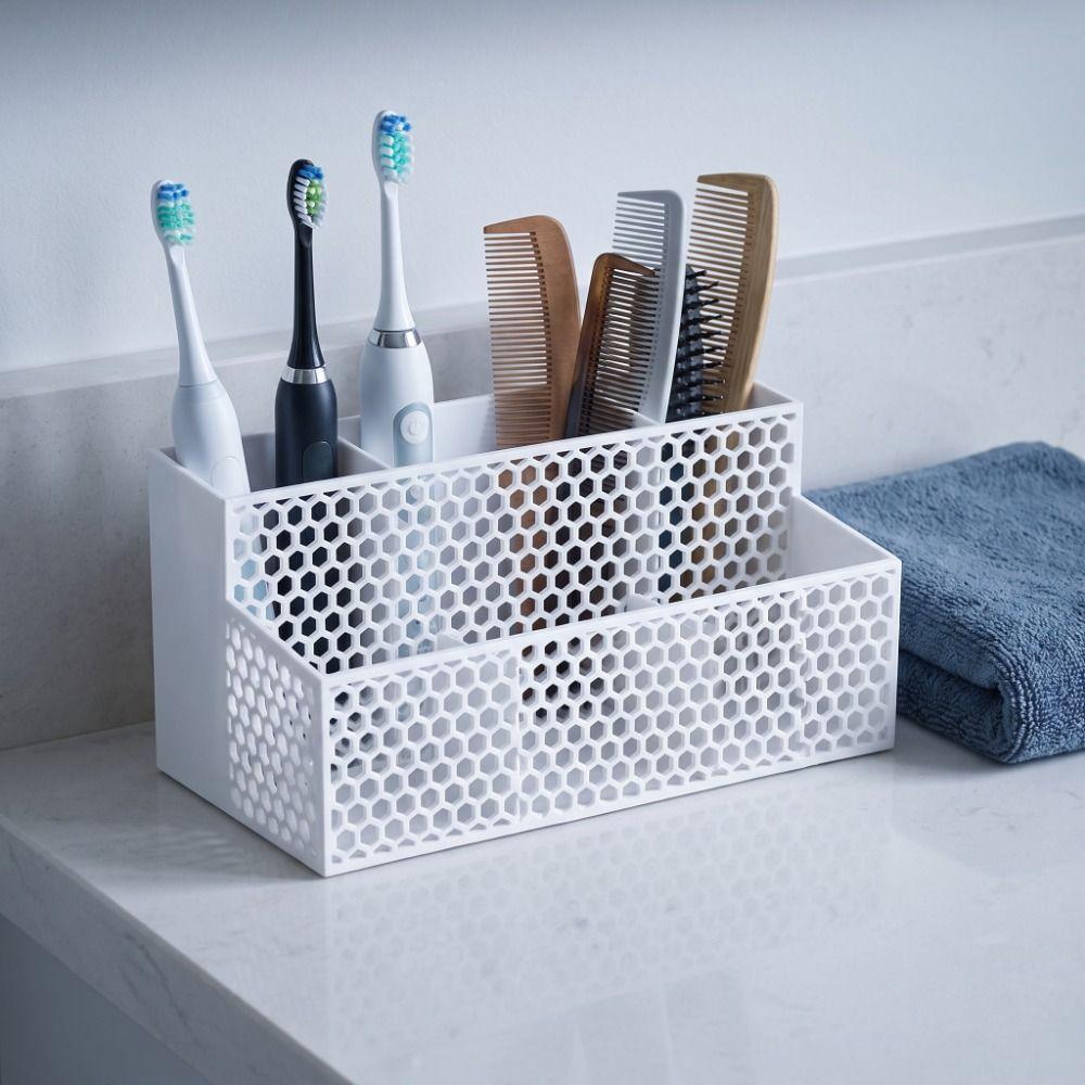 Large Capacity Storage Box Hollowed-out Pen Holder Office Supplies Makeup Holder Desk Supplies