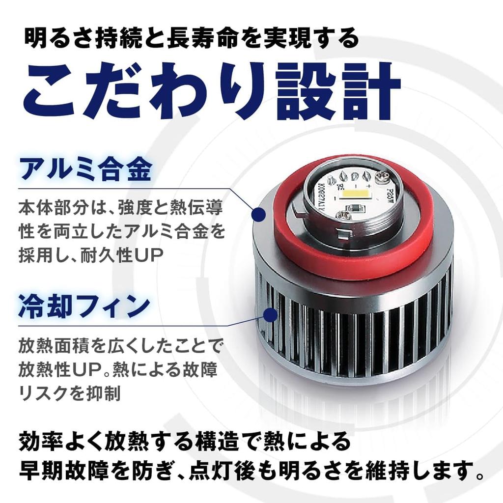 LED Backup LW6B Type Set of for Prius 60 and Other Genuine Inspection Compliant Fcl. Lights, B, 2, Vehicles, Replacement,