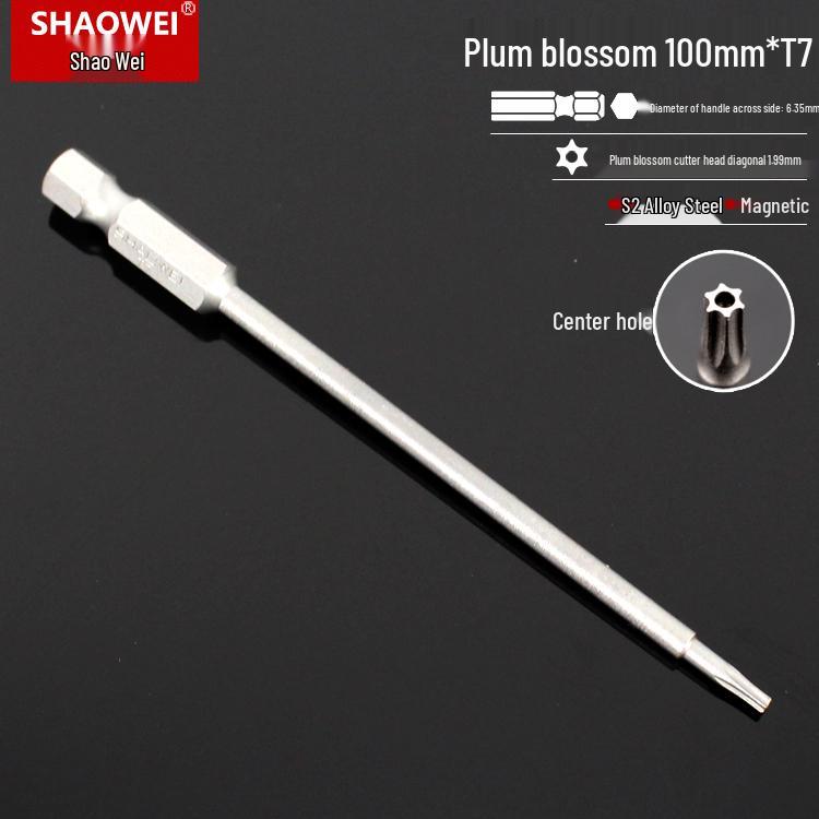 Magnetic 50mm Star Screwdriver & Hex Bit Set for Electric Drills