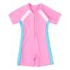 Unisex Kids' Quick-Dry Sun Protection One-Piece Swimsuit for Training & Sports