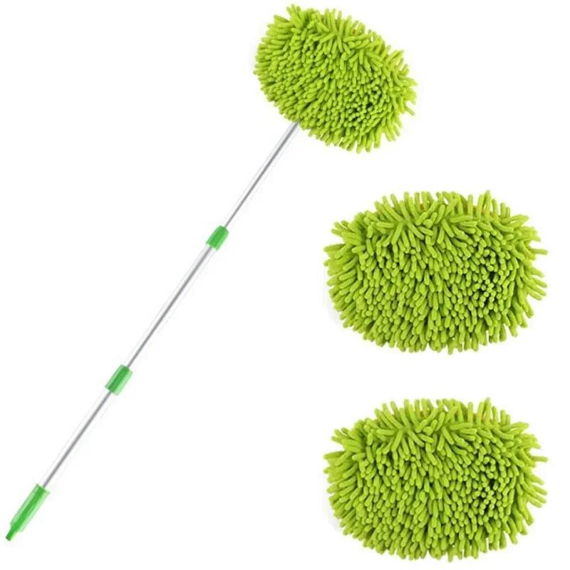 Car Cleaning Brush Detailing Long Handle Super Absorbent Car Wash Brush Telescoping Adjustable Cleaning Mop Auto Accessories