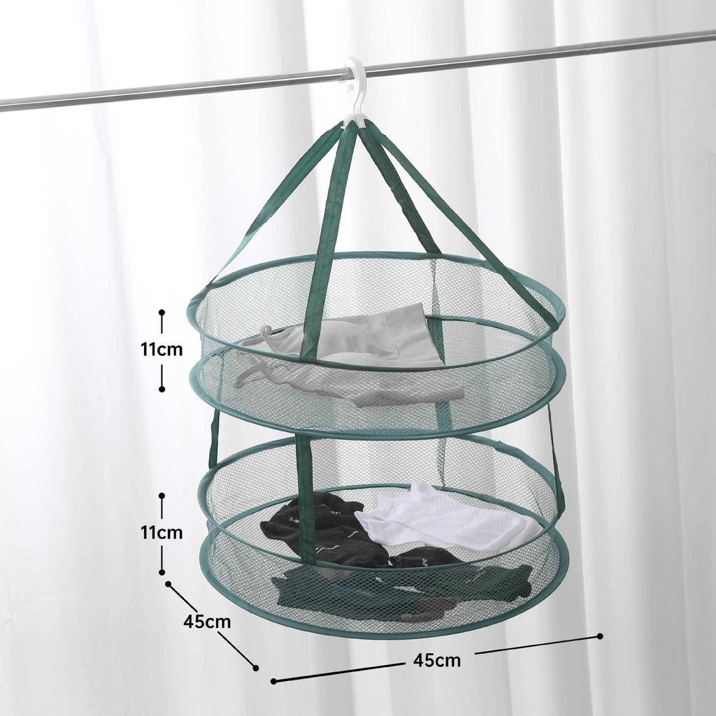 Multifunctional Anti-Deformation Drying Basket: New Enclosed Zipper Net Bag for Clothes, Anti-Mosquito, and Vegetable Drying.