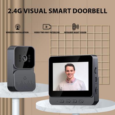 Sonerie Wireless cu Cameră Ecran IPS 4.3in 2.4G Inteligent HD Viziune Nocturnă Monitorizare Video Interfon Vizual Sonerie