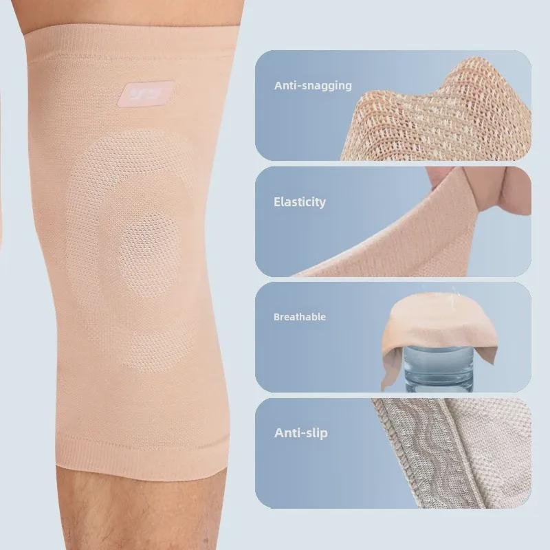 Elastic Non-Slip Breathable Knitted Knee Pads for Sports and Fitness