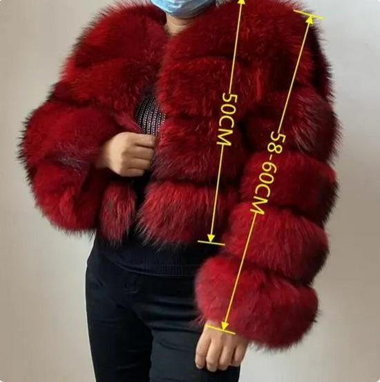 European and American Hot-Selling Imitation Raccoon Fur Patchwork Women's Coat