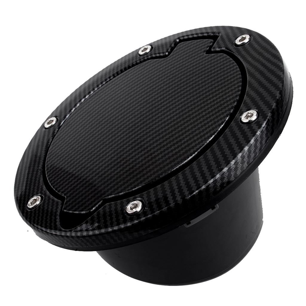 Carbon Fiber Style Fuel Tank Cover Door Gas Filler Cap Fit for Jeep Wrangler JK 2007-2017