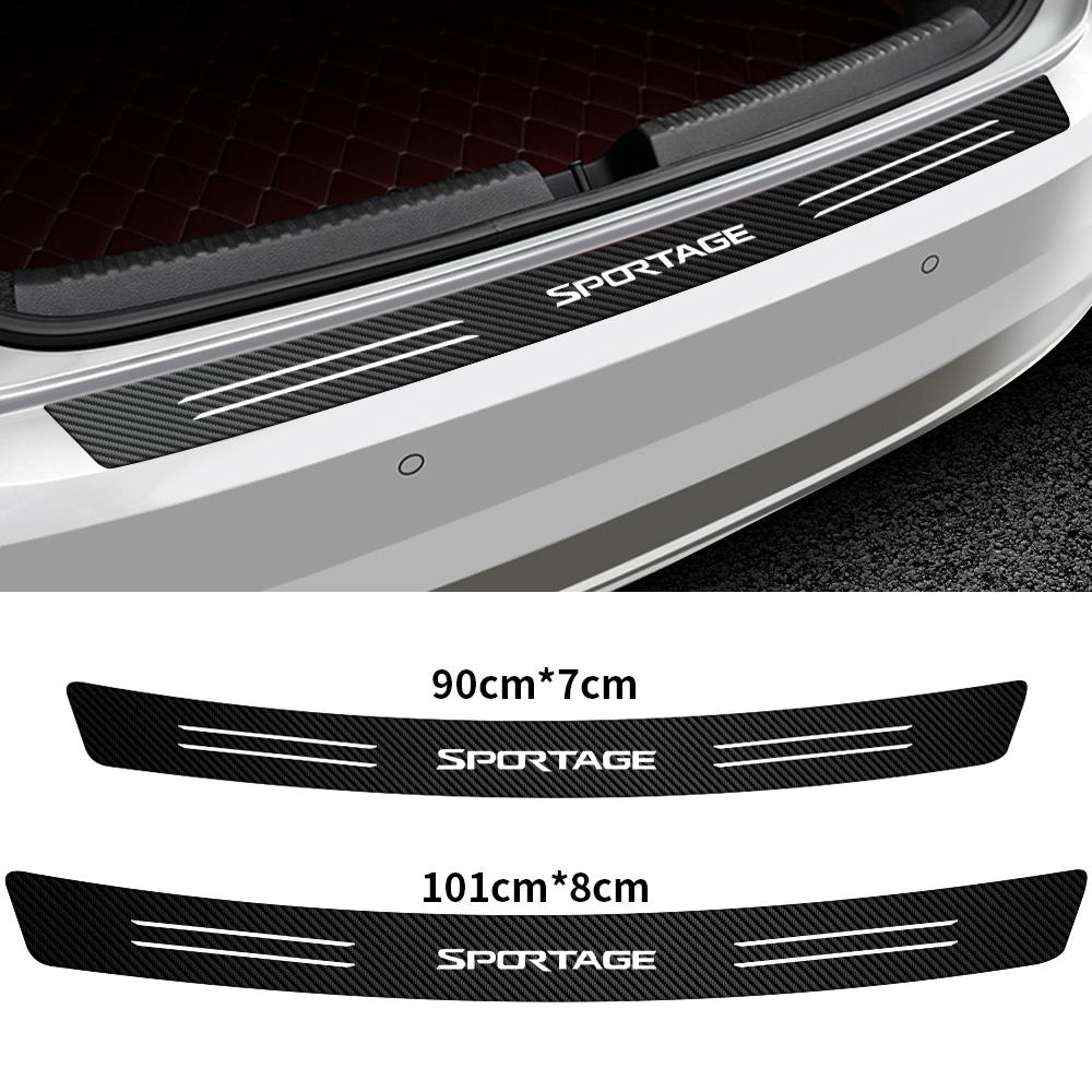 Carbon Fiber Car Trunk Rear Bumper Sticker Auto Accessories For Kia Rio PicantoPegas Sportage Sorento Ceed Soul Niro K1 K2 K3 K6