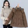 New Down Cotton Mother Winter Padded Jacket Foreign Style Middle-aged and Elderly Winter Padded Jacket Hooded Thickened Padded Jacket