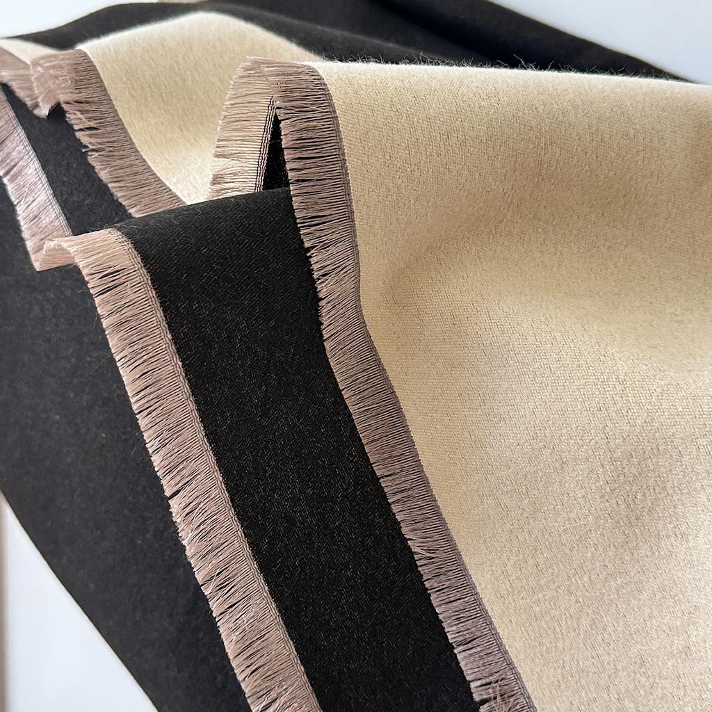 Imitation Cashmere Wool Scarf Women'S Autumn And Winter High-End Plaid Shawl Versatile Simple Fringed Scarf Batch