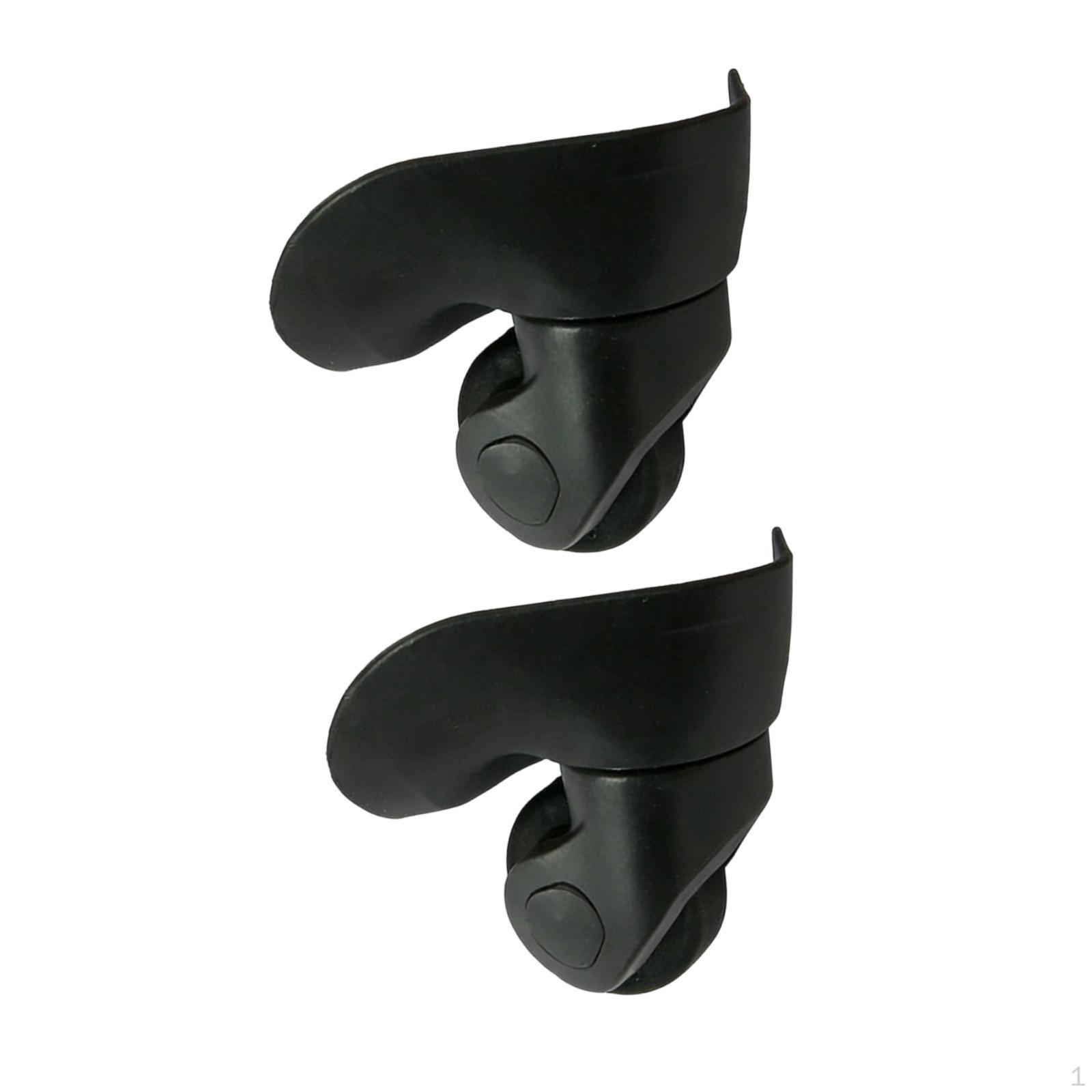 

1 Pair Luggage Wheels Easy Installation Repair Suitcase Casters Trolley Case Wheel Large чорний