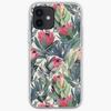 Painted Protea Pattern Iphone Tough Case Phone Case Customizable for iPhone 6 6S 7 8 Plus 11 12 13 14 Pro Max Mini X XS XR Max