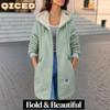QICED Damen Vintage Lässige Einfarbige Print Herbst Winter Langarm Jacken & Mäntel