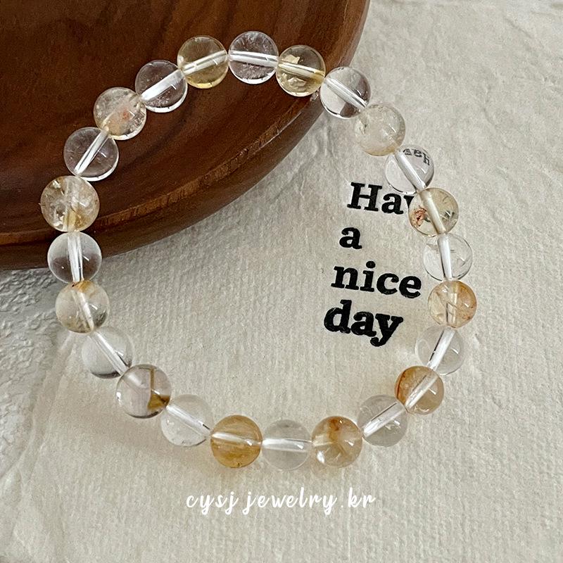 Korean Style Golden Crystal Bracelet Women s Niche Summer Jewelry